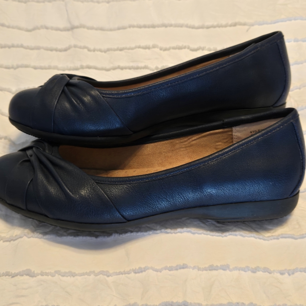Solanz Womens Cameron Ballet Flats Navy Blue 7W - Picture 5 of 7